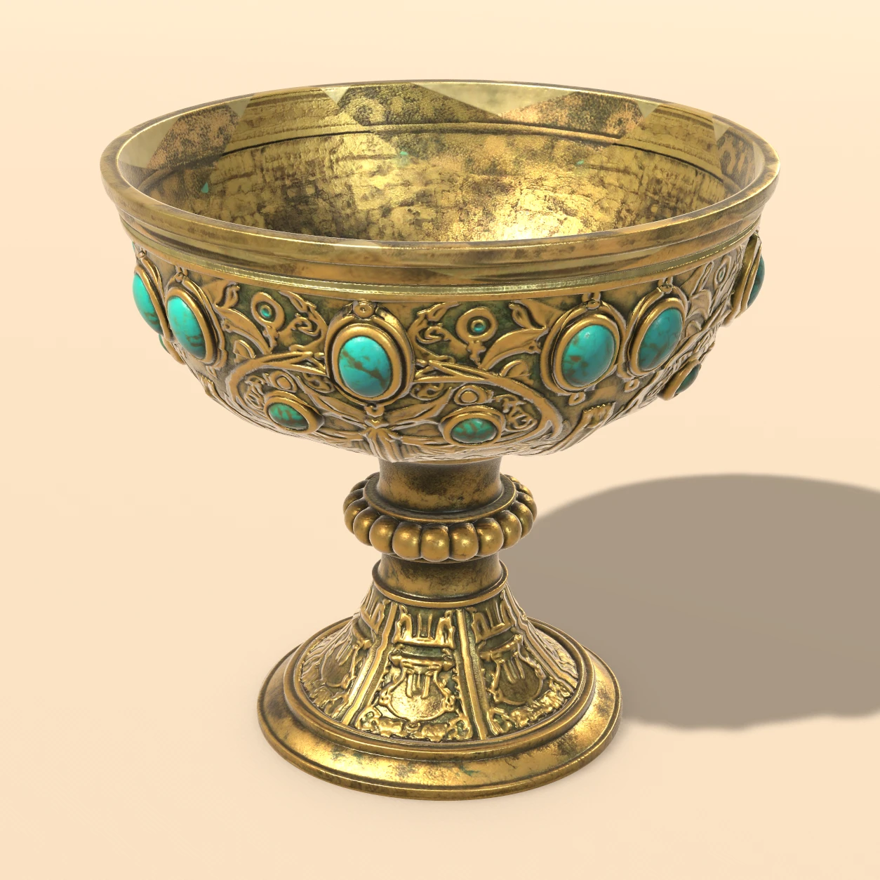 Turquoise Chalice 3D model, Ancient Relics Collection Vol. 1