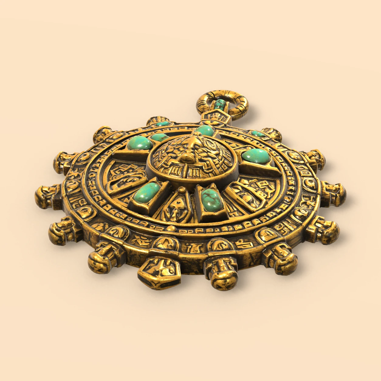 Sun Medallion 3D model, Ancient Relics Collection Vol. 1