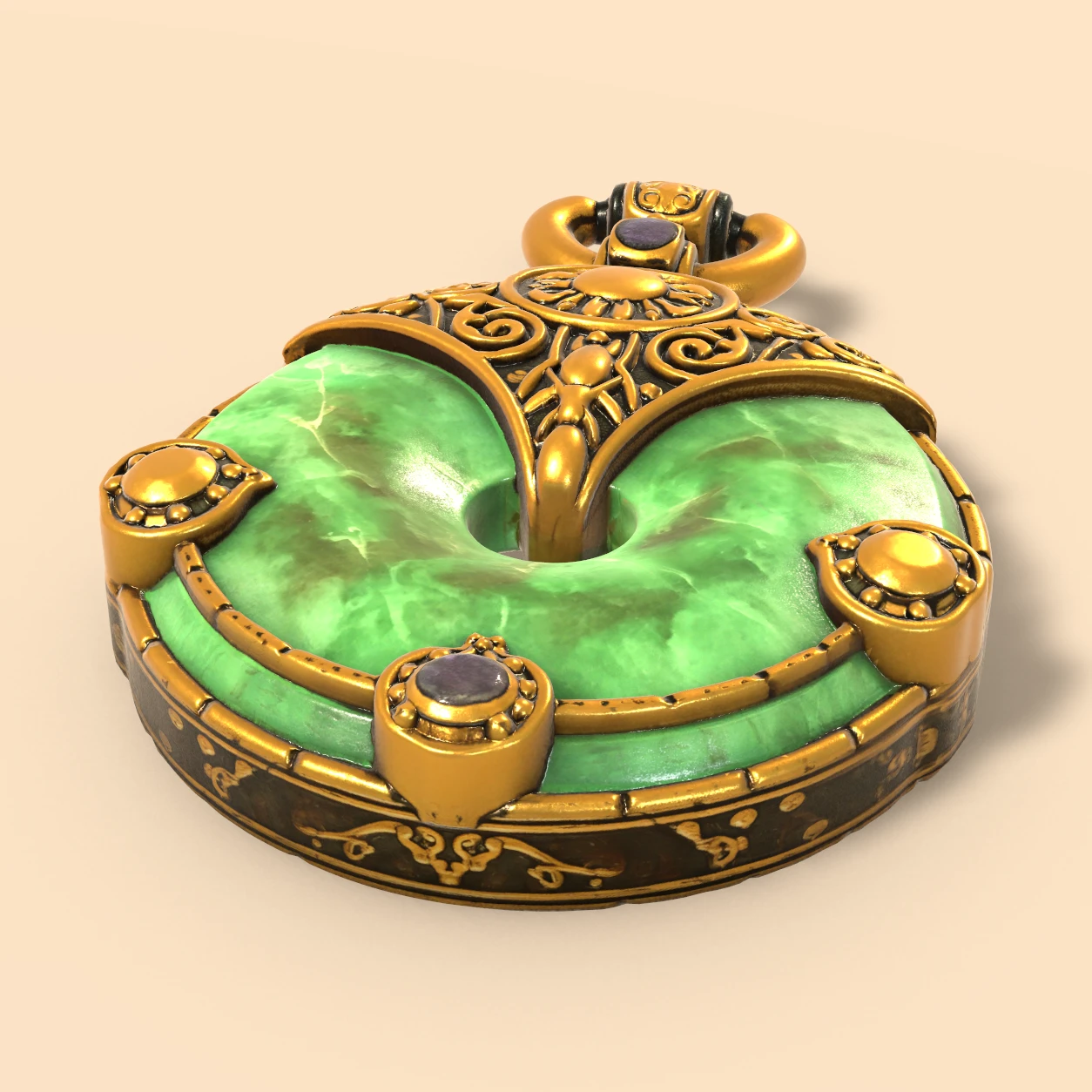 Jade Pendant 3D model, Ancient Relics Collection Vol. 1