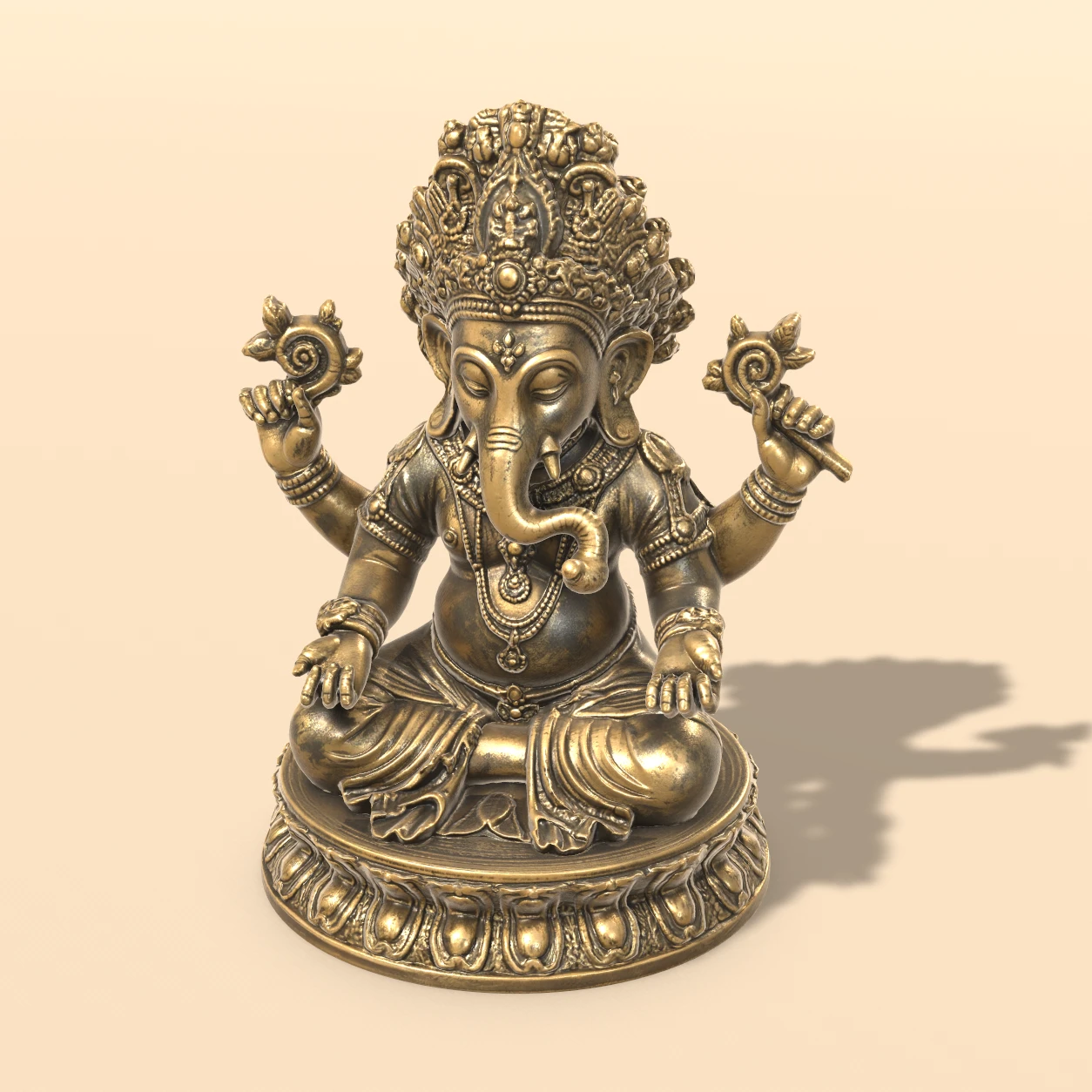 Ganesha Statue 3D model, Ancient Relics Collection Vol. 1