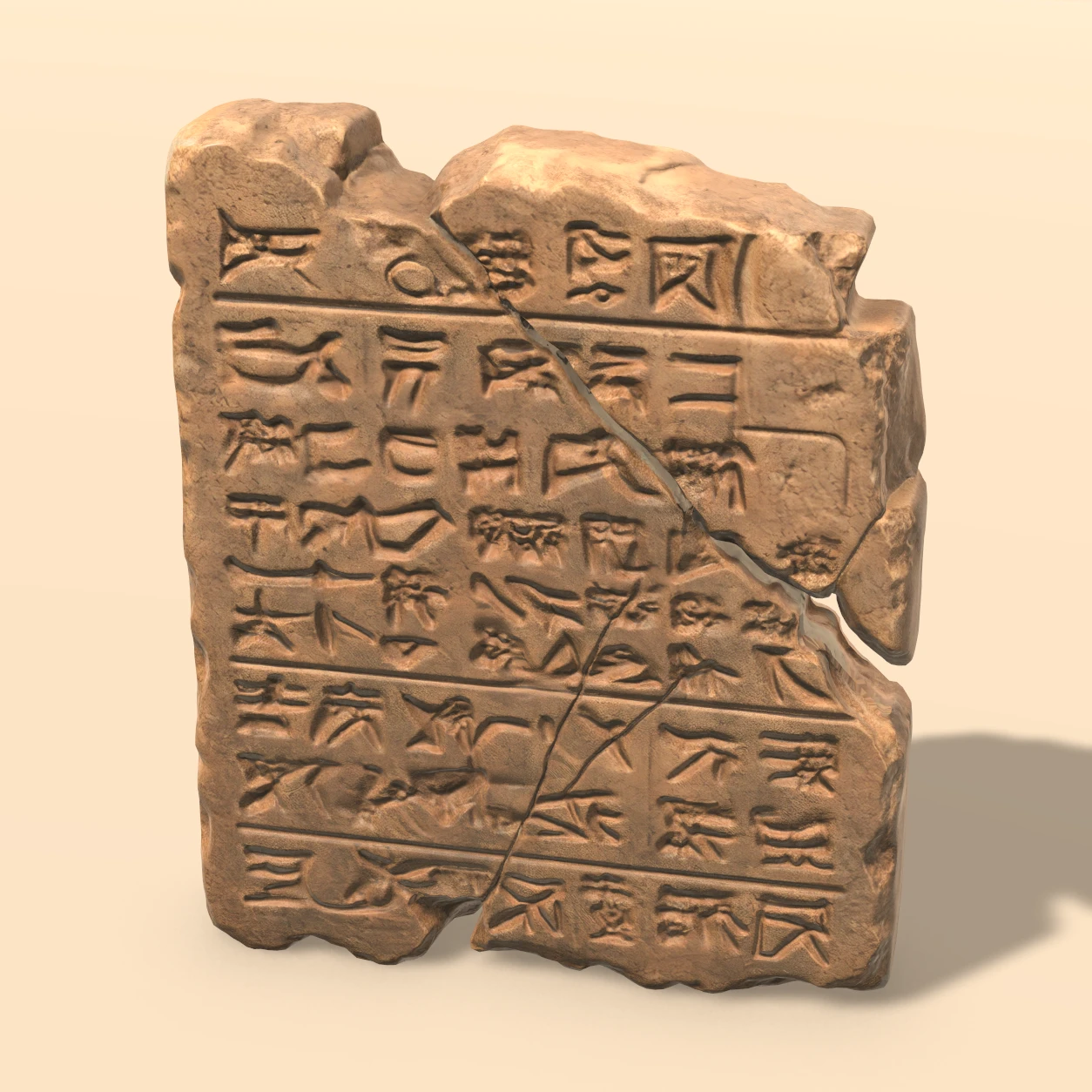 Cuneiform Tablet 3D model, Ancient Relics Collection Vol. 1