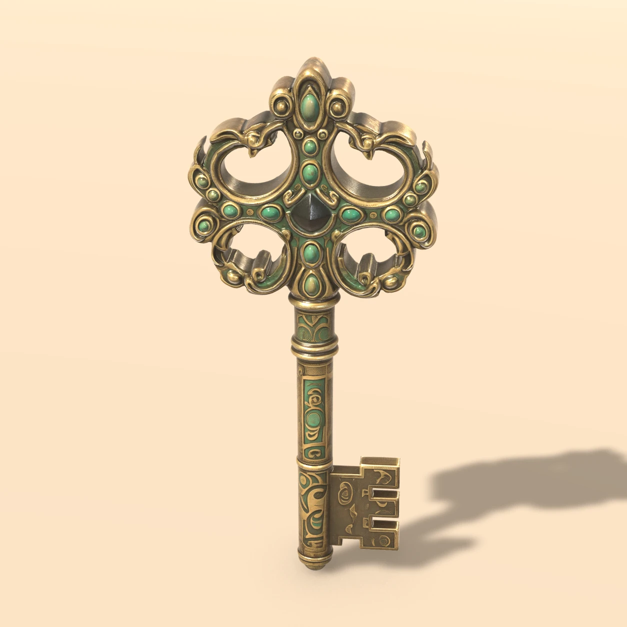 Ornate Key 3D model, Ancient Relics Collection Vol. 2