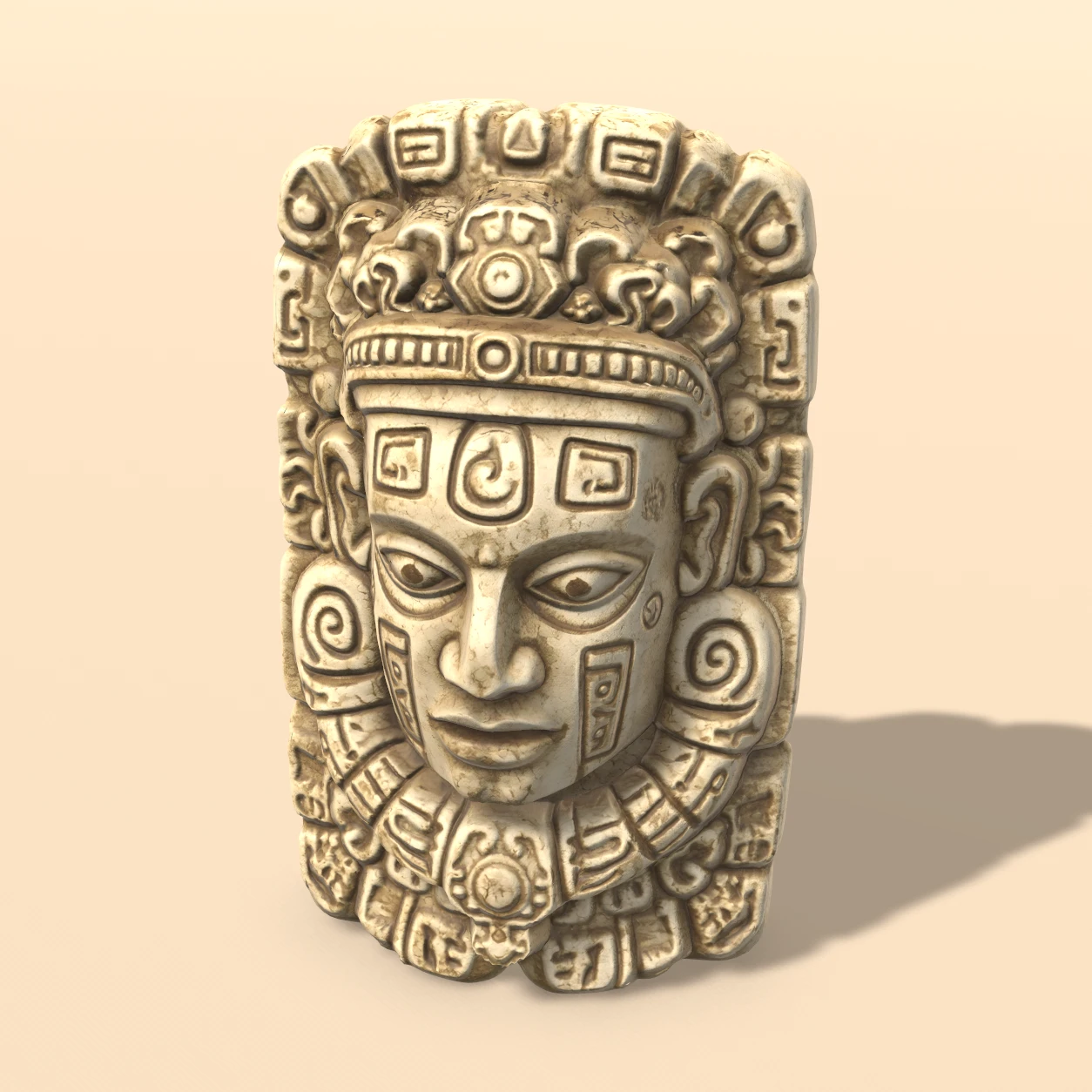 Stone Face Plaque 3D model, Ancient Relics Collection Vol. 2