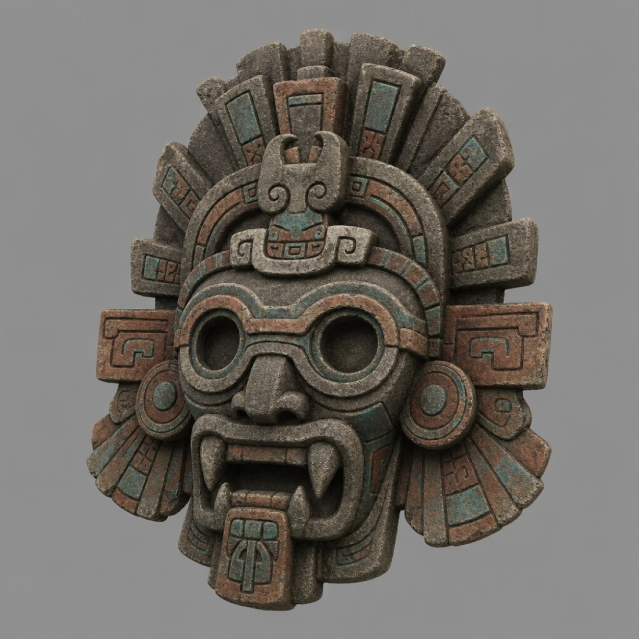 Tlaloc Mask, Aztec Temple Relics