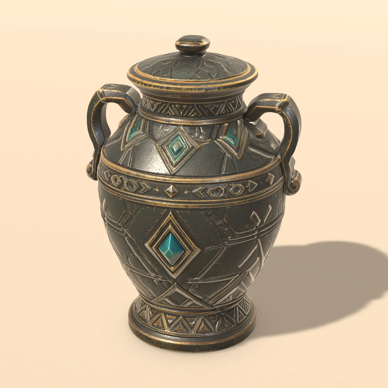 Ritual Urn 3D model, Dark Temple Offerings