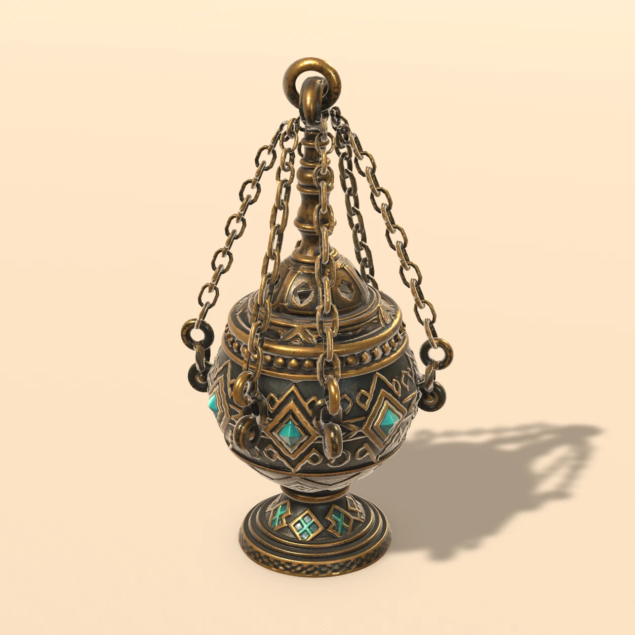 Hanging Censer 3D model, Dark Temple Offerings