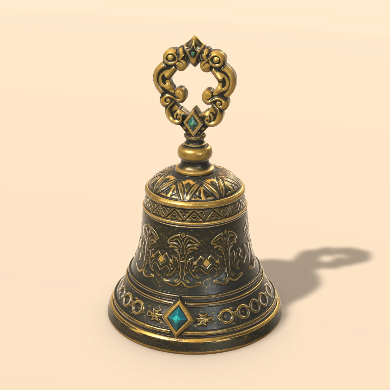 Ritual Bell 3D model, Dark Temple Offerings