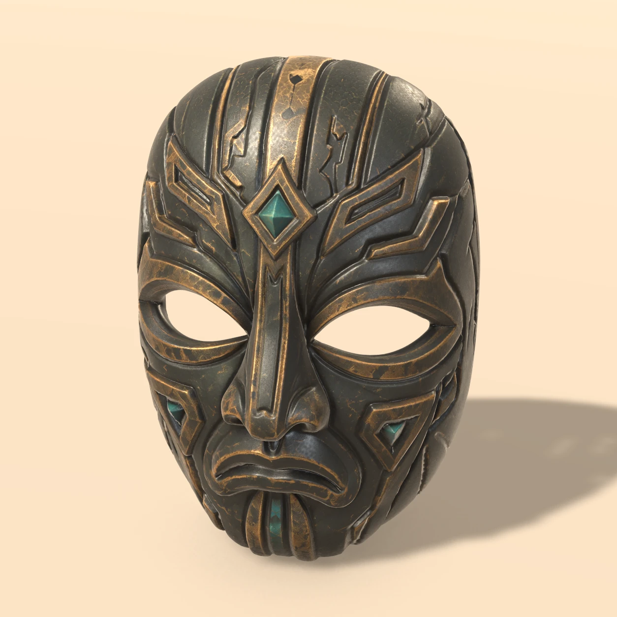 Ceremonial Mask 3D model, Dark Temple Offerings