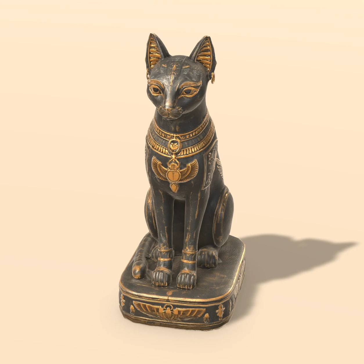 Bastet cat statue 3D model, Egyptian Tomb Relics Vol. 2
