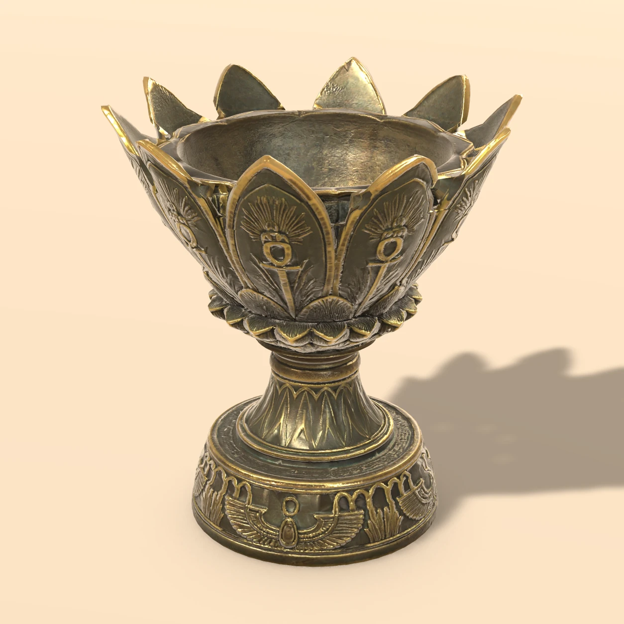 Lotus cup 3D model, Egyptian Tomb Relics Vol. 2