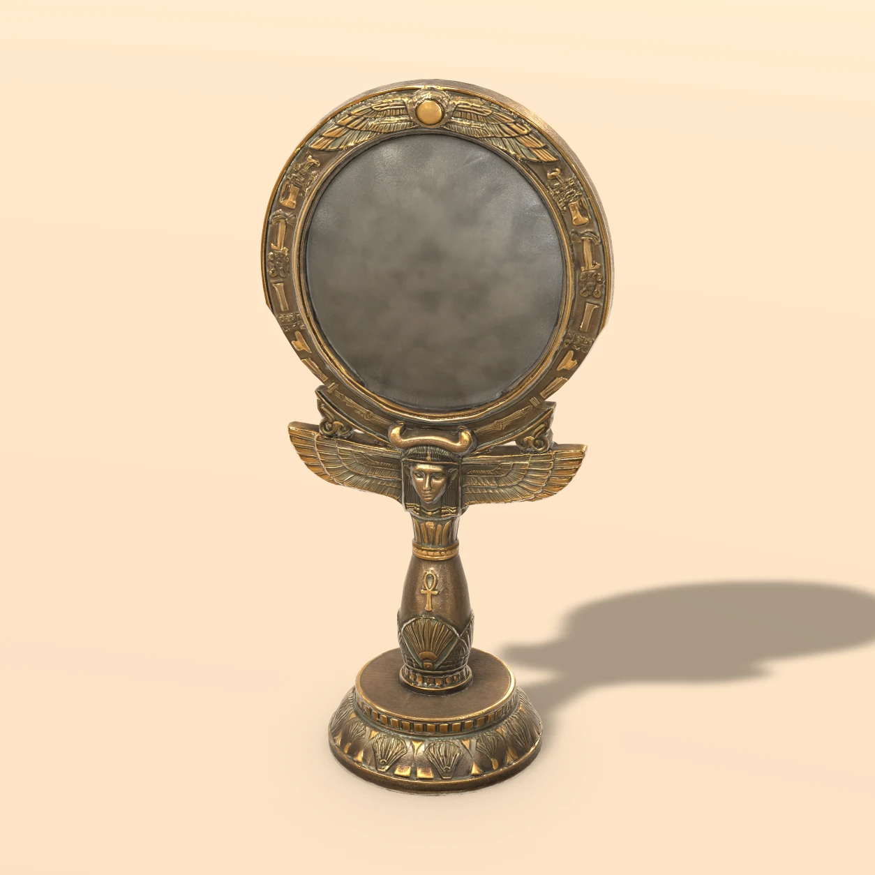 Ritual mirror 3D model, Egyptian Tomb Relics Vol. 2
