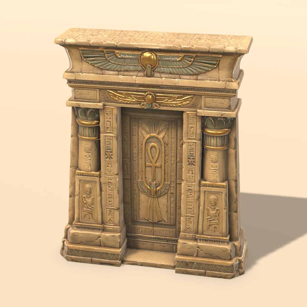 Temple doorway 3D model, Egyptian Tomb Relics Vol. 2