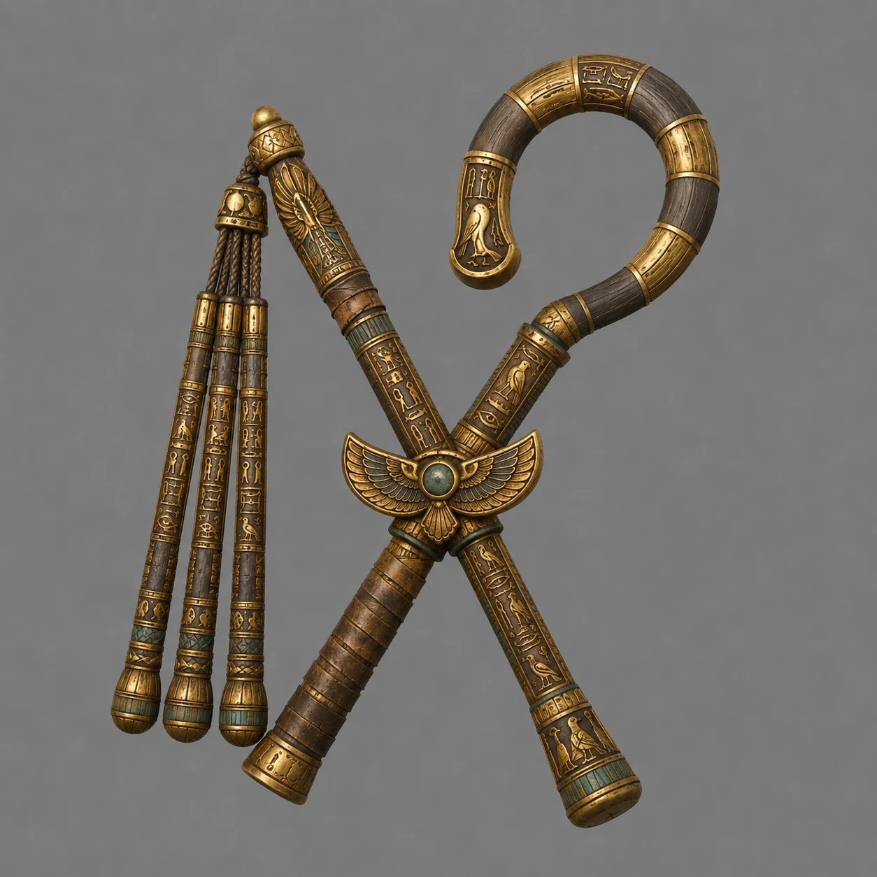 Crook And Flail, Egyptian Tomb Relics