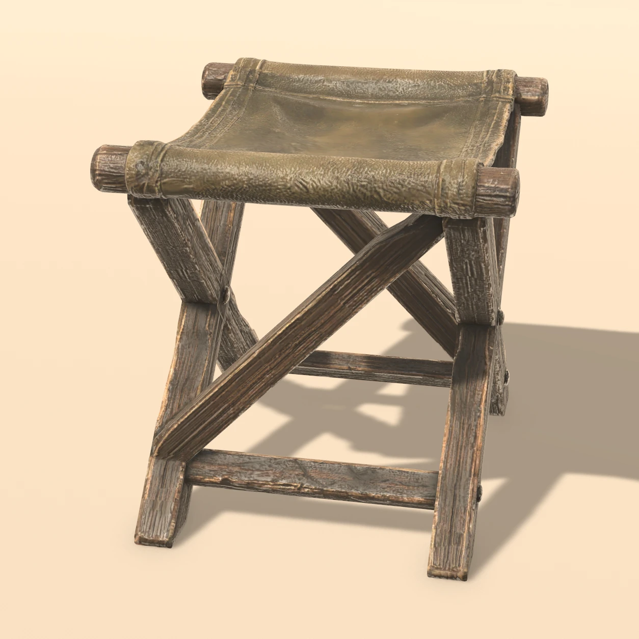 Camp Stool 3D model, Fantasy Expedition Gear