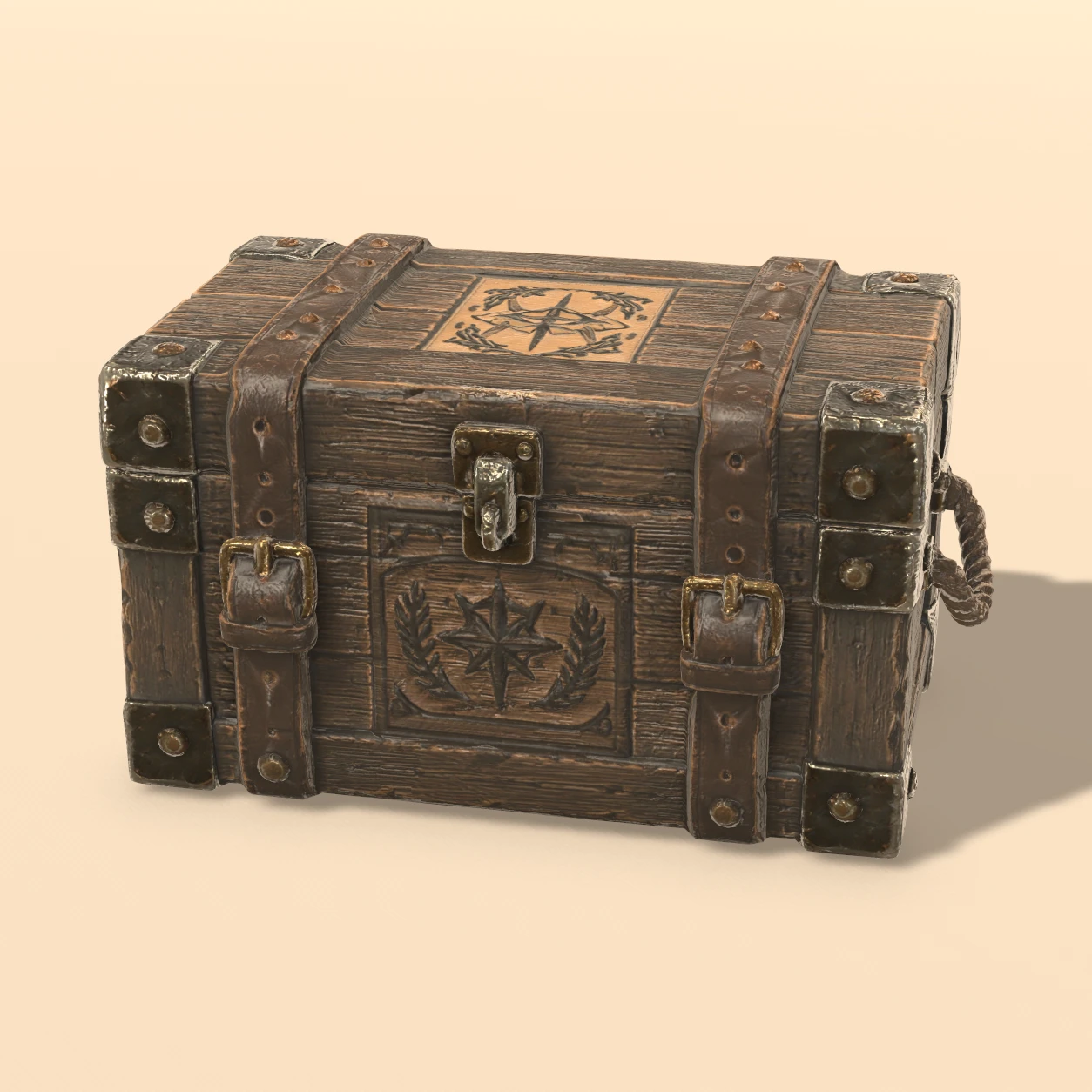 Ration Chest 3D model, Fantasy Expedition Gear