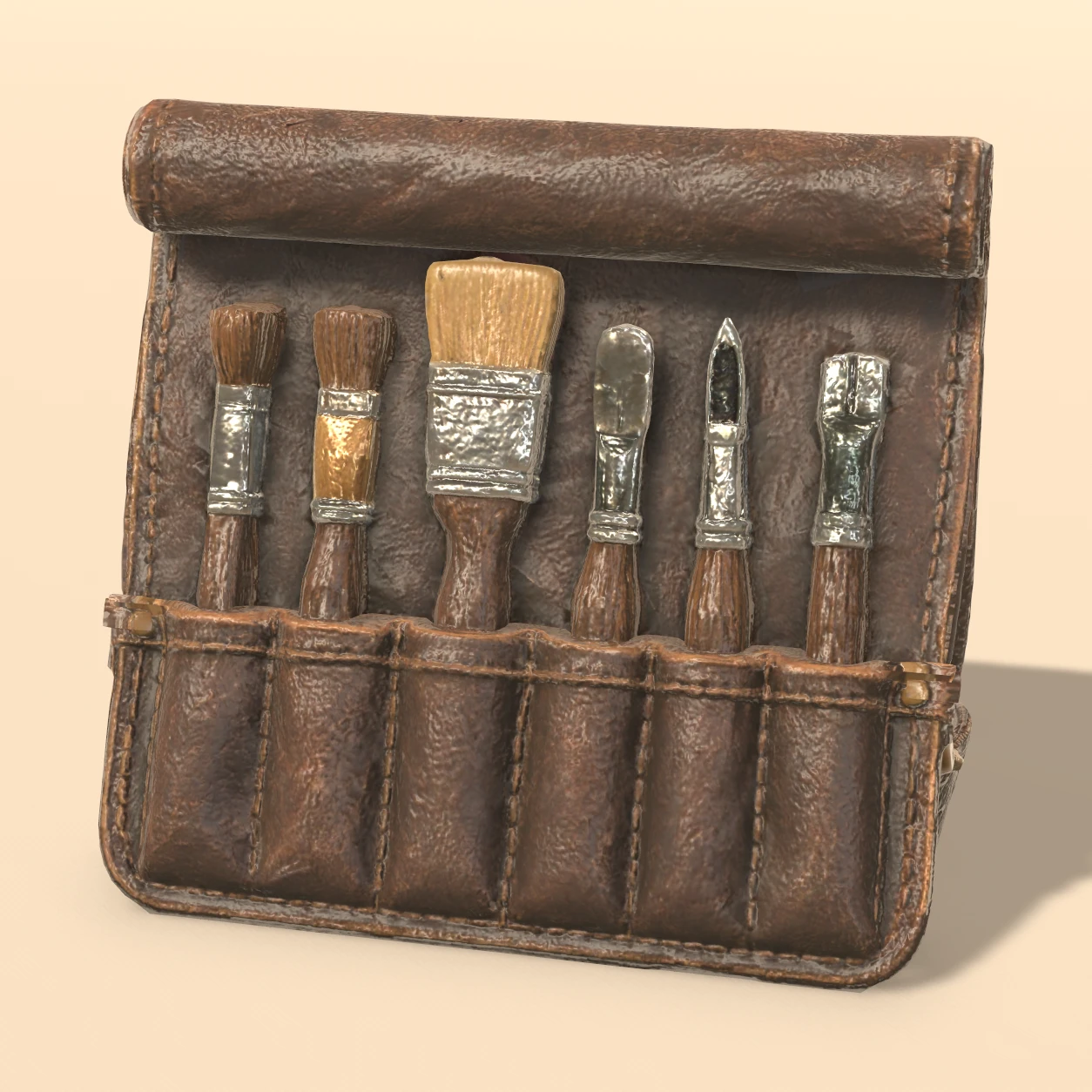 Tool Roll 3D model, Fantasy Expedition Gear
