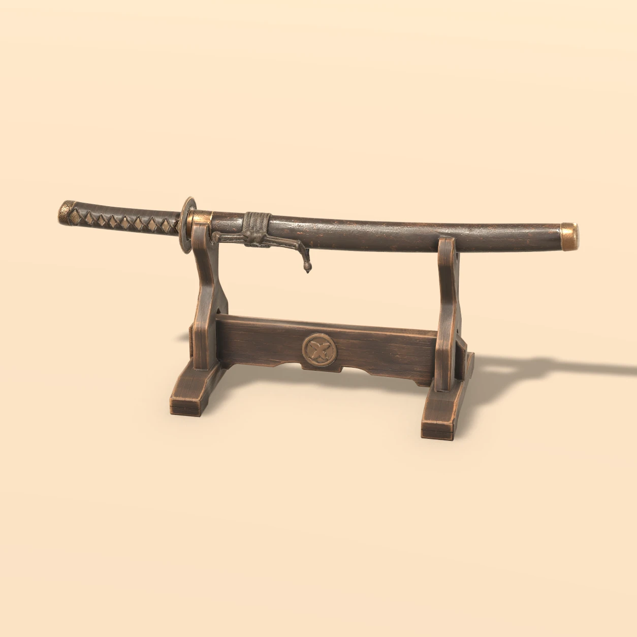 Katana Stand 3D model, Feudal Japan Relics