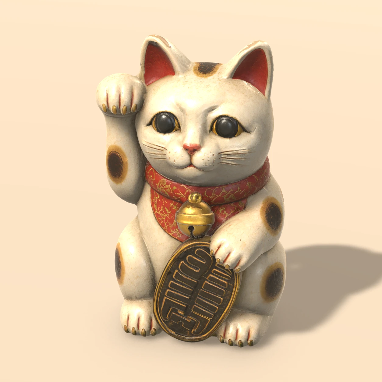 Maneki Neko 3D model, Feudal Japan Relics