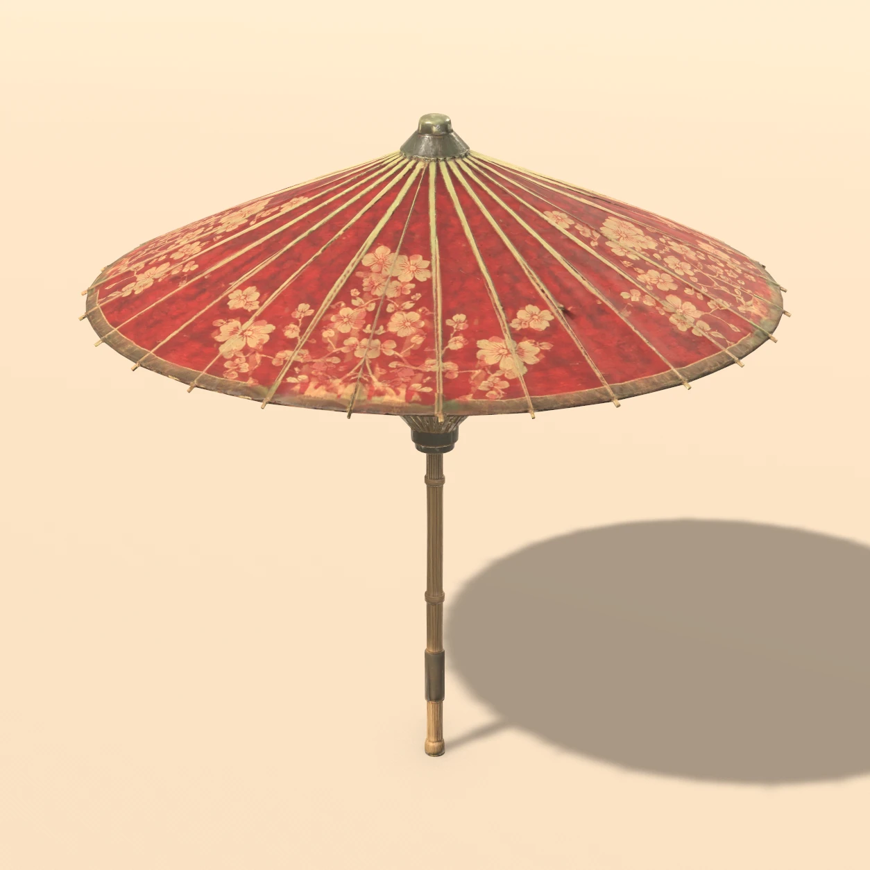 Wagasa Umbrella 3D model, Feudal Japan Relics