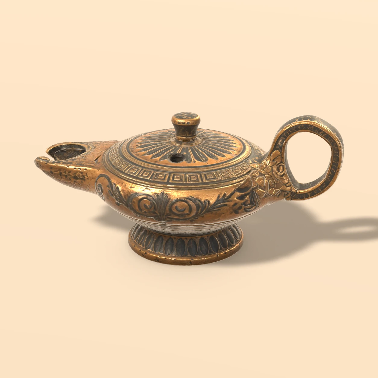 Oil Lamp 3D model, Greek Temple Relics