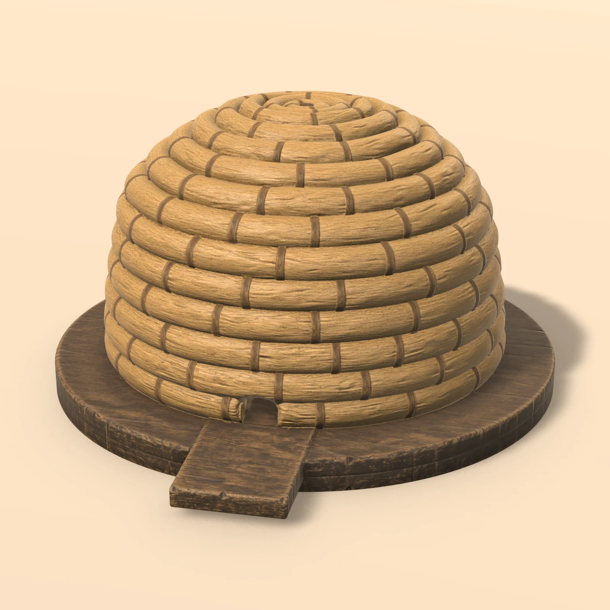 Straw Bee Skep 3D model, Medieval Monastery Relics