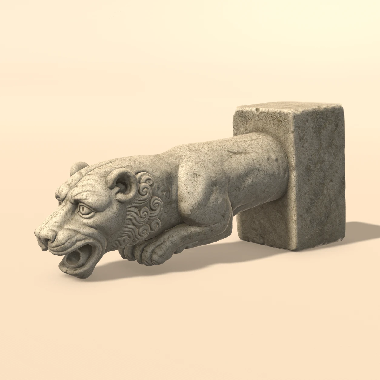 Stone Gargoyle 3D model, Medieval Monastery Relics
