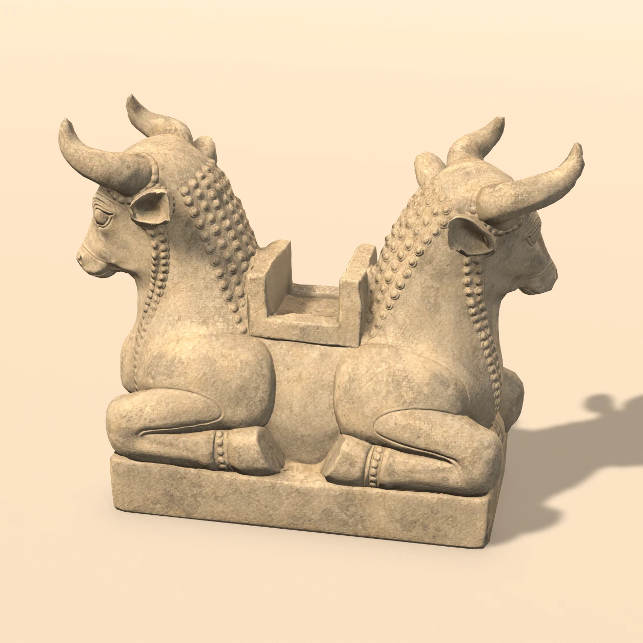 Double Bull Capital 3D model, Persian Palace Relics