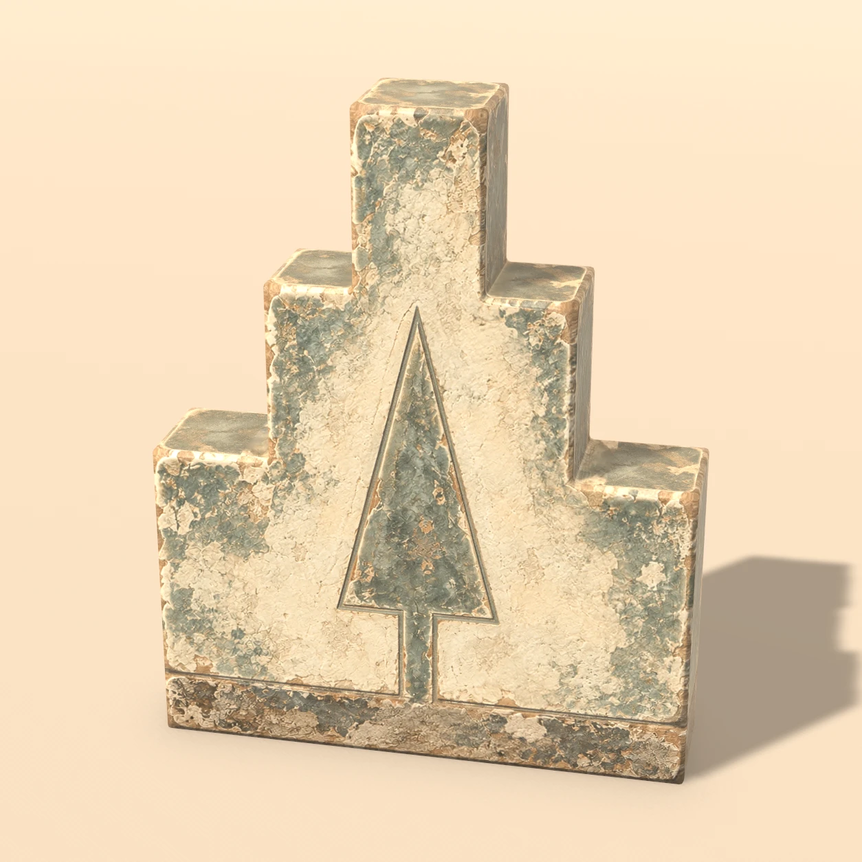 Glazed Merlon 3D model, Persian Palace Relics