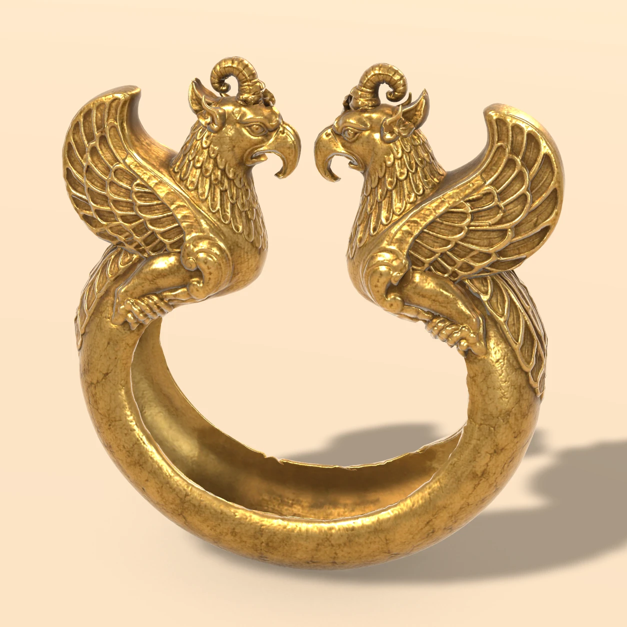 Griffin Armlet 3D model, Persian Palace Relics