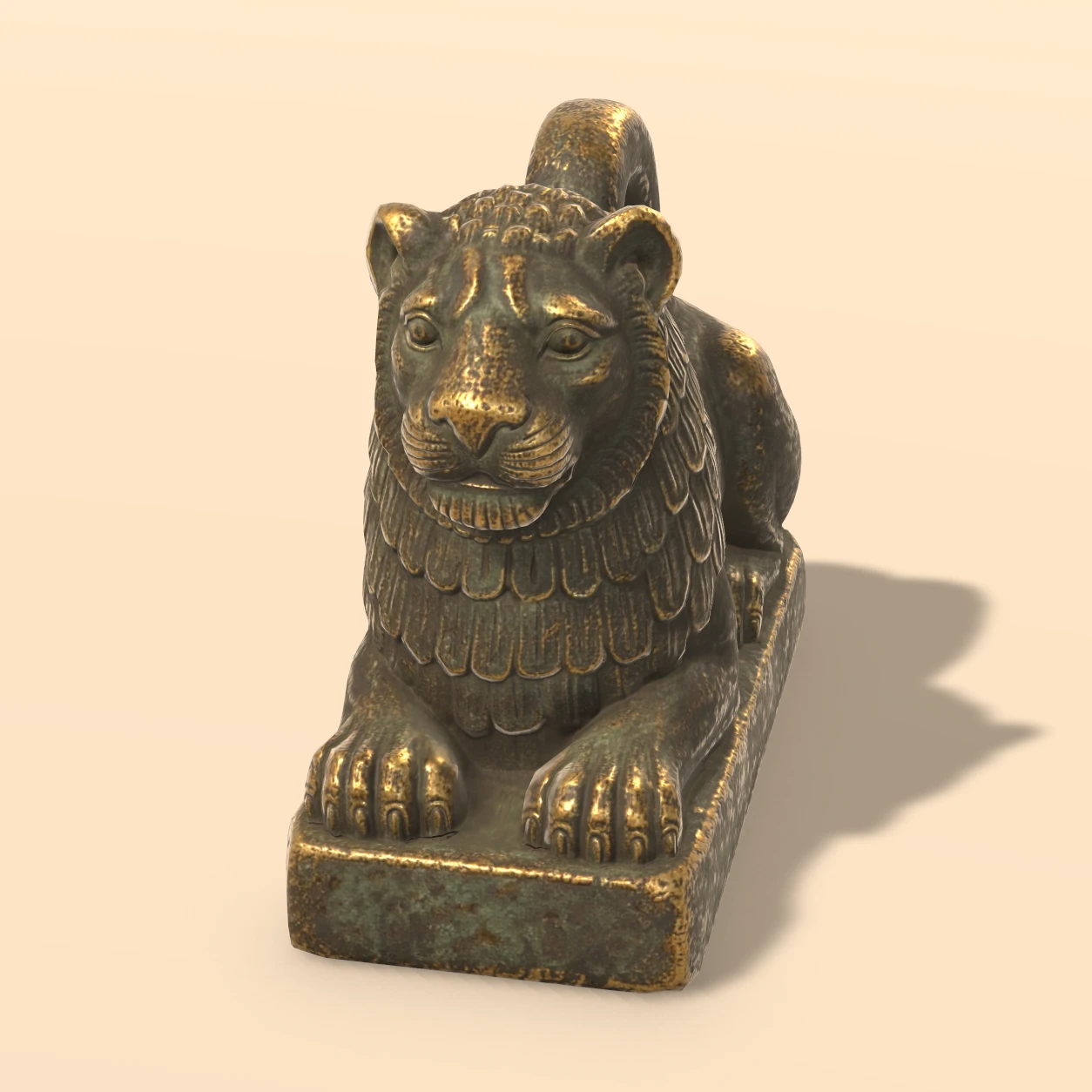 Lion Weight 3D model, Persian Palace Relics