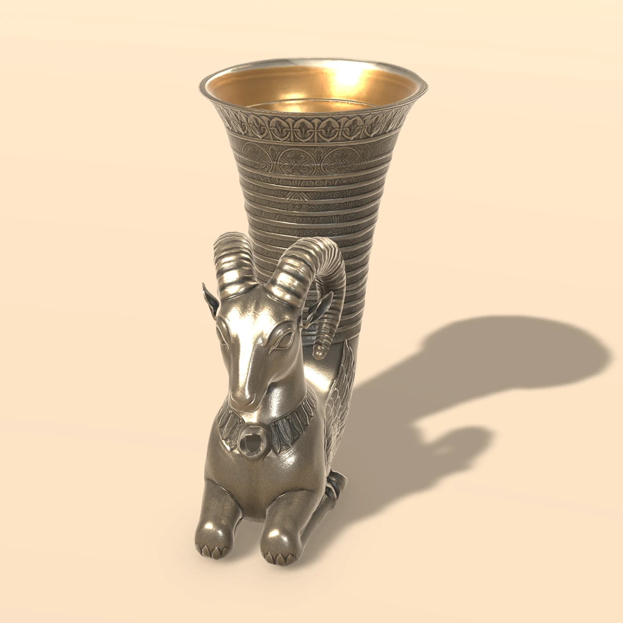 Ram Rhyton 3D model, Persian Palace Relics