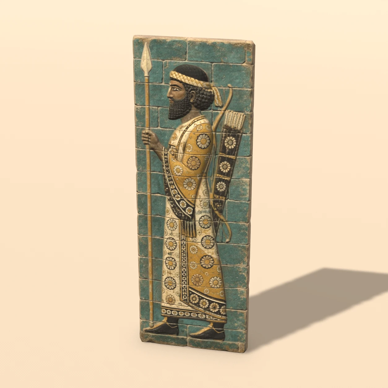 Susa Archer Panel 3D model, Persian Palace Relics