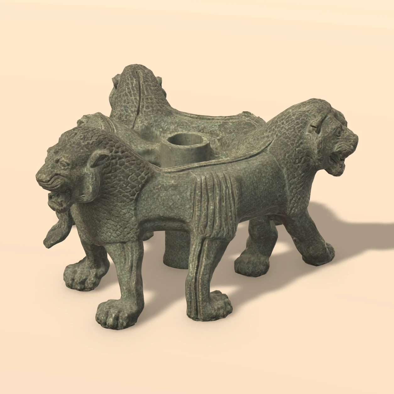 Tripod Base 3D model, Persian Palace Relics