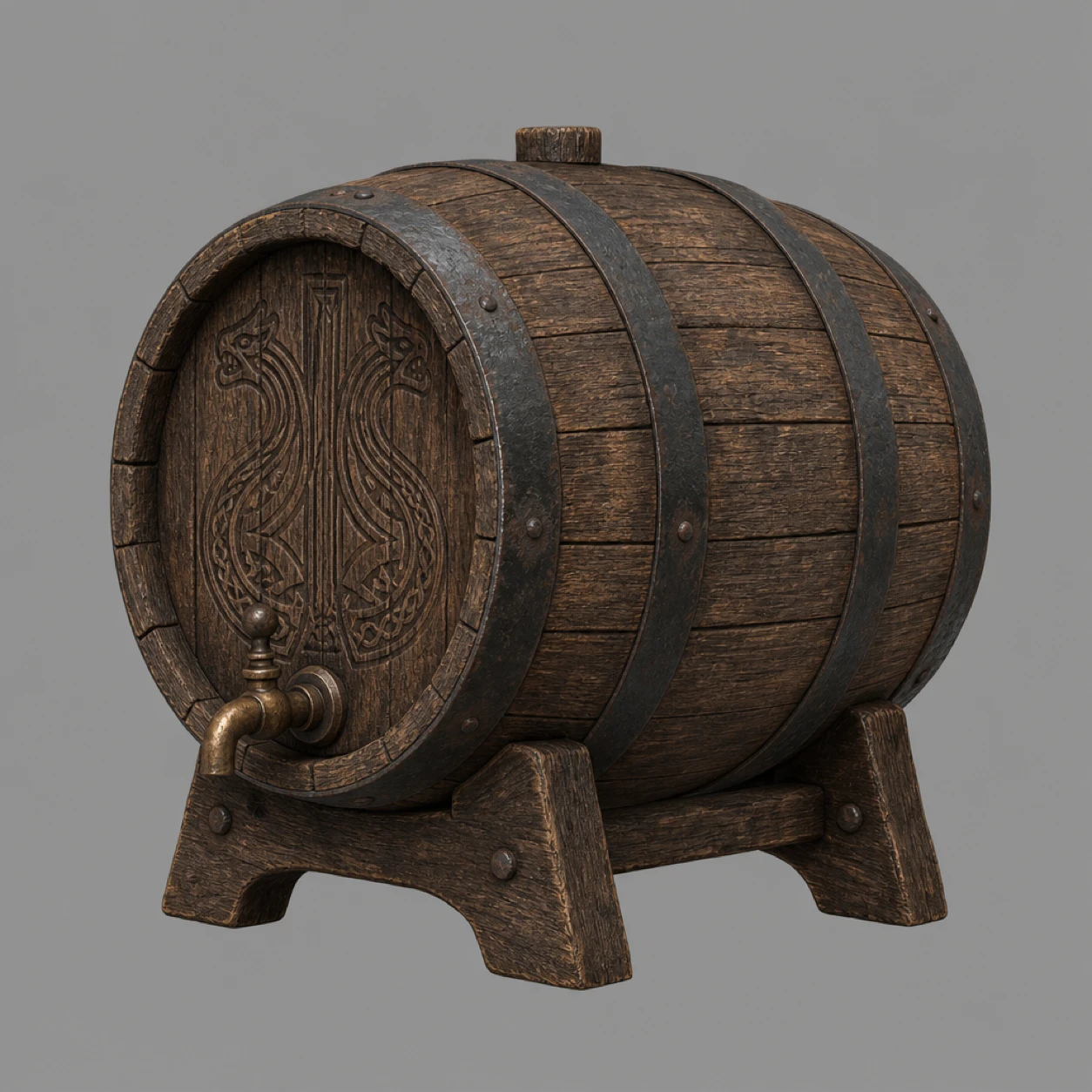 Wildform's stylised mead barrel model
